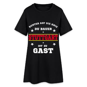 Stuttgart Fussball Fan Stadion - Frauen T-Shirt-Kleid - Schwarz - Vorne