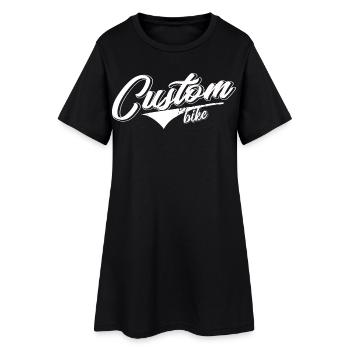 custom bike biker tour rock bobber tuner tuning - Frauen T-Shirt-Kleid - Schwarz - Vorne