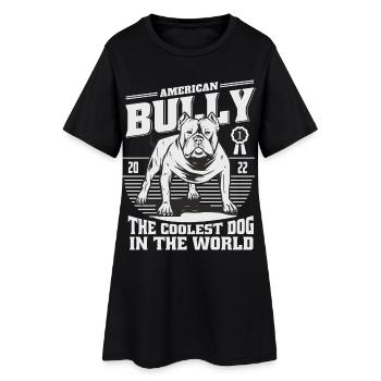 Bouledogue américain - Robe T-shirt Femme - noir - Devant