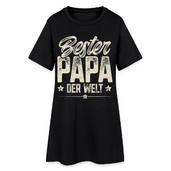 Bester Papa Der Welt Vatertag Vater - Frauen T-Shirt-Kleid - Schwarz - Vorne