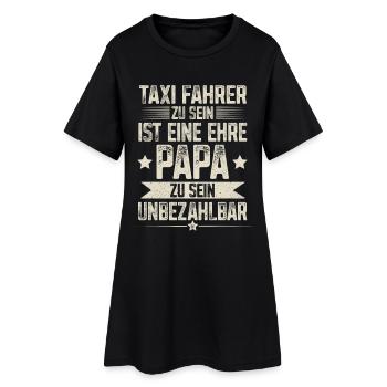Papa Taxifahrer Vater Vatertag - Frauen T-Shirt-Kleid - Schwarz - Vorne