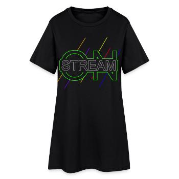 Stream on Live Streamer Gamer - Women’s T-Shirt Dress - black - Front