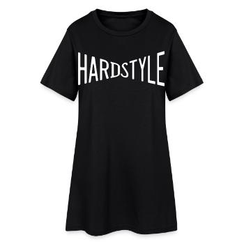 hardstyle musik tanzen disco platte deejay dj fame - Frauen T-Shirt-Kleid - Schwarz - Vorne