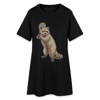 Raquettes de tennis pour ratons laveurs - Robe T-shirt Femme - noir - Devant