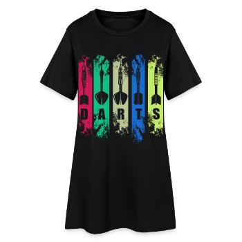 Logo vintage Dart Darts - Robe T-shirt Femme - noir - Devant