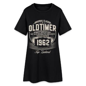 1962 Geburtsjahr Jahrgang 60.Geburtstag Oldtimer - Frauen T-Shirt-Kleid - Schwarz - Vorne