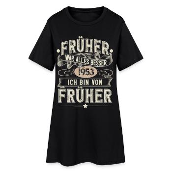 1953 Geburtstag Geburtsjahr Jahrgang - Frauen T-Shirt-Kleid - Schwarz - Vorne