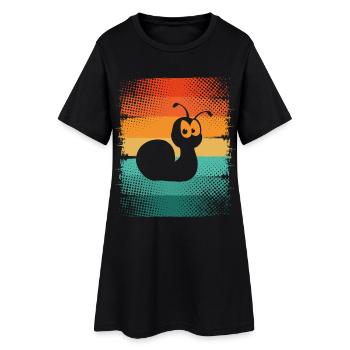 Escargot - Robe T-shirt Femme - noir - Devant