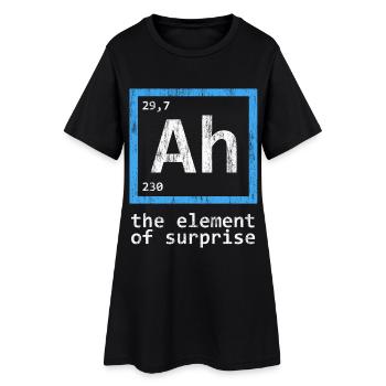 Élément du tableau périodique Surprise - Robe T-shirt Femme - noir - Devant