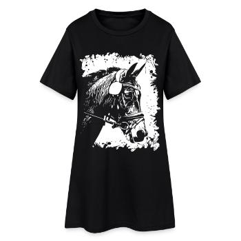 Cheval - Robe T-shirt Femme - noir - Devant