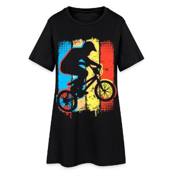 Vélo Bmx Coloré - Vélo Bmx Rétro Coloré - Robe T-shirt Femme - noir - Devant