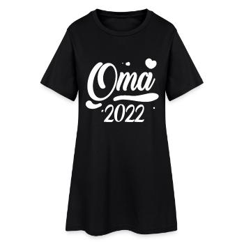 Oma 2022 - Frauen T-Shirt-Kleid - Schwarz - Vorne