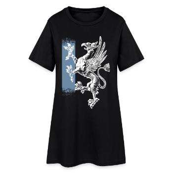Rostock - standing griffin - blue white - Women’s T-Shirt Dress - black - Front