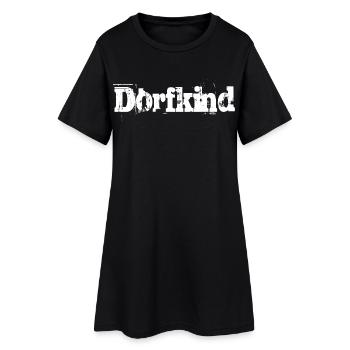 Dorfkind - Frauen T-Shirt-Kleid - Schwarz - Vorne