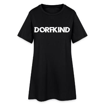 Dorfkind - Frauen T-Shirt-Kleid - Schwarz - Vorne