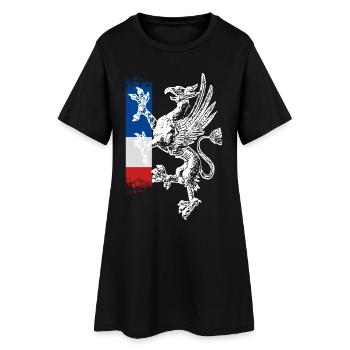 standing griffin blue white red Rostock - Women’s T-Shirt Dress - black - Front