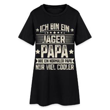 Jäger Vater Vatertag - Frauen T-Shirt-Kleid - Schwarz - Vorne