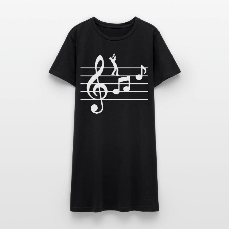 Flute Wind Instruments Women’s T-Shirt Dress