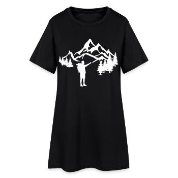 Randonneurs dans les montagnes blanches - Robe T-shirt Femme - noir - Devant