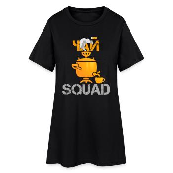 TEE SQUAD Cadeau russe - Robe T-shirt Femme - noir - Devant