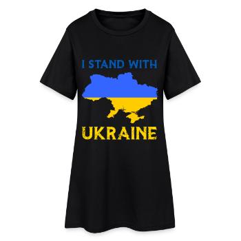 I Stand With Ukraine Flag - Ukraine Strong - Robe T-shirt Femme - noir - Devant