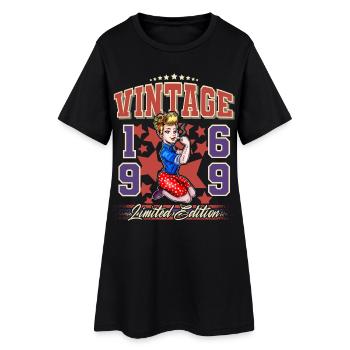1969 Année de naissance Anniversaire Vintage Rockabilly - Robe T-shirt Femme - noir - Devant
