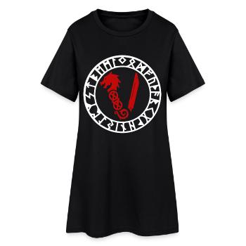 Symbole des Vikings - Robe T-shirt Femme - noir - Devant