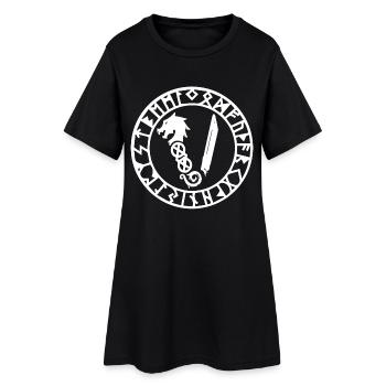 Symbole des Vikings - Robe T-shirt Femme - noir - Devant
