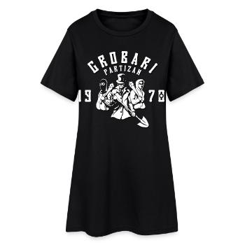 Grobari Partizan Beograd Srbija Sampion - Frauen T-Shirt-Kleid - Schwarz - Vorne