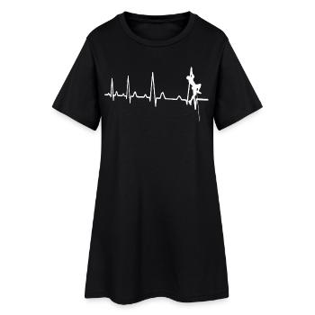 Escalade heartbeat - Robe T-shirt Femme - noir - Devant