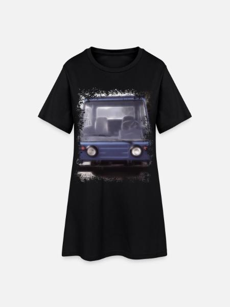 Multicar M25 - Frauen T-Shirt-Kleid - Schwarz