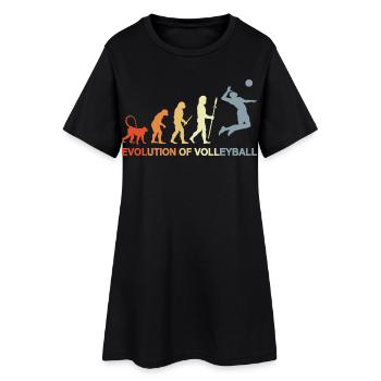 Évolution d’un joueur de volley-ball - Robe T-shirt Femme - noir - Devant