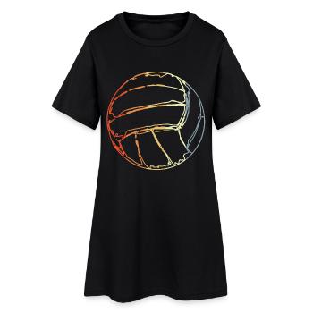 Croquis de volleyball vintage - Robe T-shirt Femme - noir - Devant