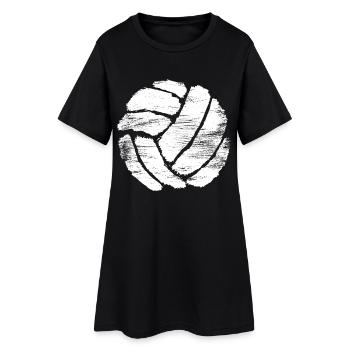 Dessin de volleyball - Robe T-shirt Femme - noir - Devant