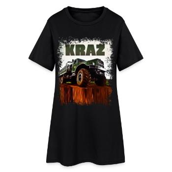 Kraz Truck GDR Rétro - Robe T-shirt Femme - noir - Devant