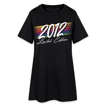 2012 Année de naissance Anniversaire Millésime Année de construction - Robe T-shirt Femme - noir - Devant
