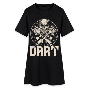 Dart Darts Dartspieler Darten - Frauen T-Shirt-Kleid - Schwarz - Vorne