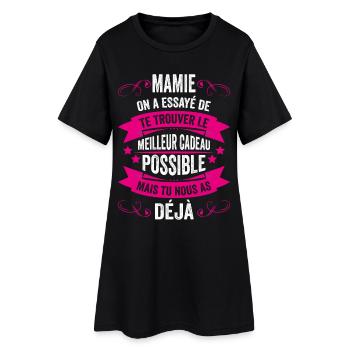 Mamie Cadeau Fête Des Grands Mères 2022 Humour - Robe T-shirt Femme - noir - Devant