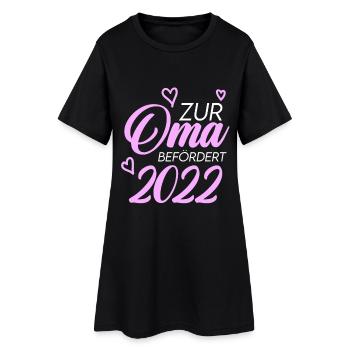 Oma 2022 - Frauen T-Shirt-Kleid - Schwarz - Vorne