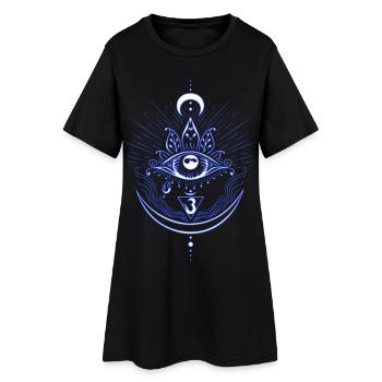 Troisième œil Chakra Symbole Troisième Œil - Robe T-shirt Femme - noir - Devant