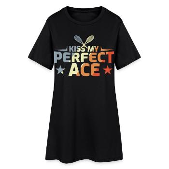 Drôle de blague de tennis - Robe T-shirt Femme - noir - Devant