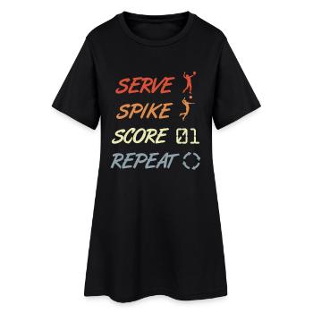 Lustiges Volleyball Zitat - Frauen T-Shirt-Kleid - Schwarz - Vorne