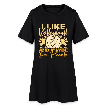 Volleyball Saying - Women’s T-Shirt Dress - black - Front