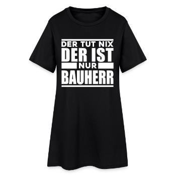Bauherr - Frauen T-Shirt-Kleid - Schwarz - Vorne