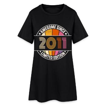 2011 Année de naissance Millésime Anniversaire Année de construction - Robe T-shirt Femme - noir - Devant