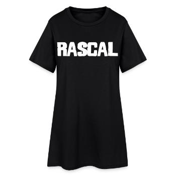 Rascál Bold Vintage Logo Design - Frauen T-Shirt-Kleid - Schwarz - Vorne