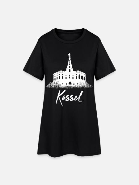 Kassel - Frauen T-Shirt-Kleid - Schwarz