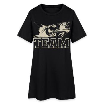 Équipe de pêche Pêche Pêcheur - Robe T-shirt Femme - noir - Devant