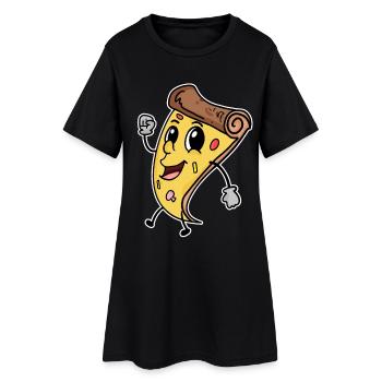 Pizza - Robe T-shirt Femme - noir - Devant