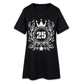 25 Number Crown Wreath - Women’s T-Shirt Dress - black - Front